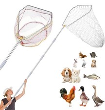 Chicken Catching Net Set     2 Nets with Adjustable 74 Inch Pole Lightweight ...