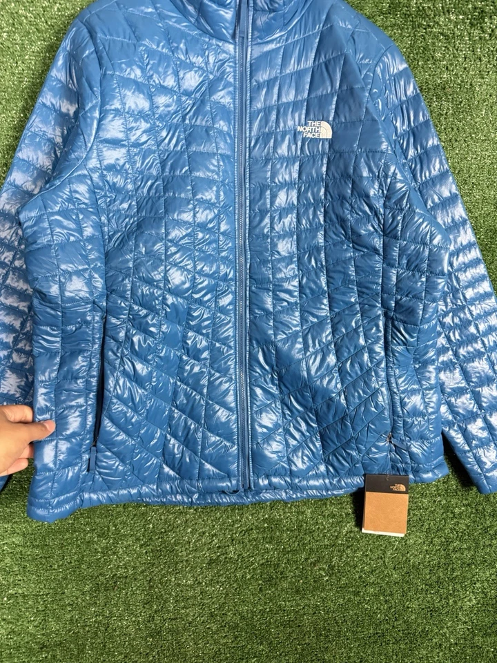 Chaqueta ecológica Thermoball XXL azul cremallera completa exterior $199 The North Face para mujer Foto 3 de 4
