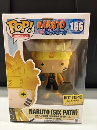 Funko Pop Naruto (six Path) 186 Hot Topic Exclusive Glow In The Dark W/ Protecto