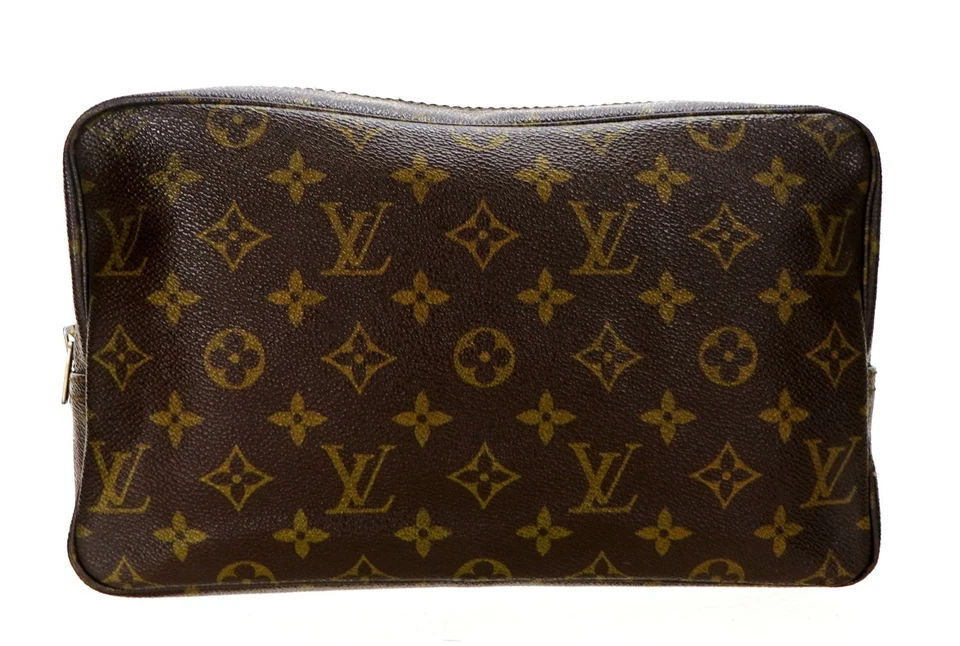 Подлинный LOUIS VUITTON LV монограмма путешествий допп туалетных принадлежностей сумка Франции * молнии вопрос * - Изображение 3 из 4