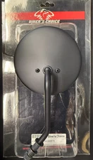 Bikers Choice - 482776 - 4in. Round Mirror, Right - Black