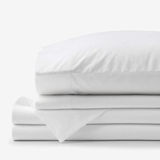 The Company store Solid Garment Washed Cotton Percale Bed Sheet Set