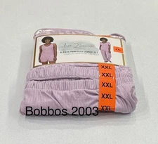 Live 2 Lounge Women’s 4-Piece Pointelle Lounge Set, Purple, Size XXL