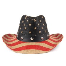 American Western Cowboy Style Jazz Hat With D...