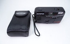 Olympus Shoot & Go 35mm Film Camera Point & Shoot 34mm Lens Black Tested