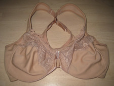 GLAMORISE 1245 Women's Front Close Wonderwire Beige Lace Trim Bra 34D