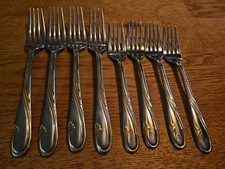 Set of 8 Gorham Tidewater Dinner & Salad Fork...