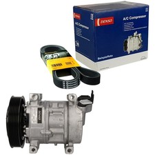 DENSO Klimakompressor + CONTI 6PK1836 für ALFA ROMEO 147 937 156 932 GT