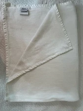 SAATVA Organic Cotton Throw / Twin White  Blanket