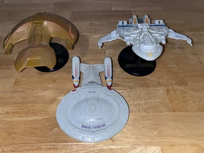 Star Trek Strike Force Lot X3 USS Enterprise 1701-D Maquis Ferengi Marauder Ship - Image 1 of 2
