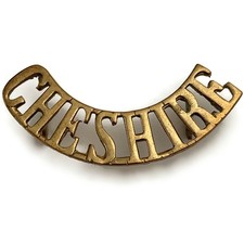 Original The Cheshire Regiment Shoulder Title Badge - Genuine British Army