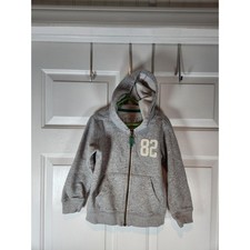Boy's Sz 4T Carters Grey Hoody Full Zip Sweatshirt Pockets  AS IS