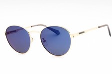 New Polaroid Core PLD 2144/G/S/X 0J5G 5X Gold/Blue Shaded Polarized 52-19-145...