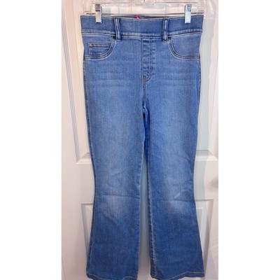 Spanx Flare Jeans Light Wash Blue Pull On Stretch Denim Petite Small S/CH/P