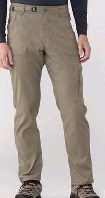 Prana Zion Beige Pants XLx30 Men Hiking Trail Outdoor Convertible Quick Dry 