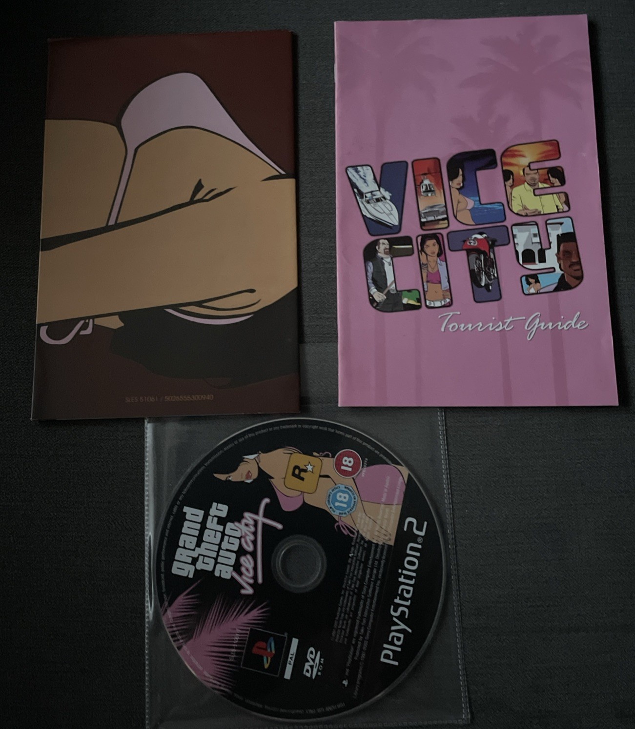 GTA Grand Theft Auto - Vice City Playstation 2 PS2 - DISC MAP & MANUAL ONLY