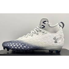 Under Armour Men's UA Spotlight Clone 3.0 MC Football Cleats White/Navy 11.5