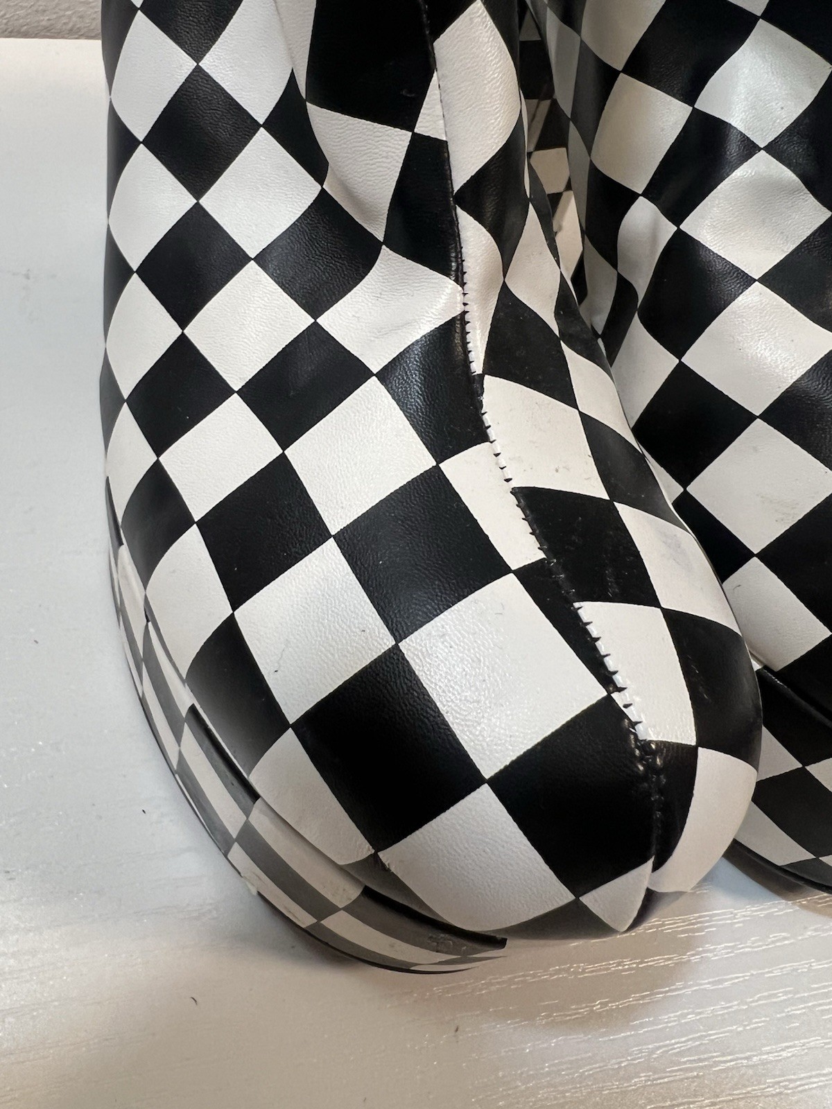 Current Mood Boots 9 Checkered Platform Ankle Boo… - image 13