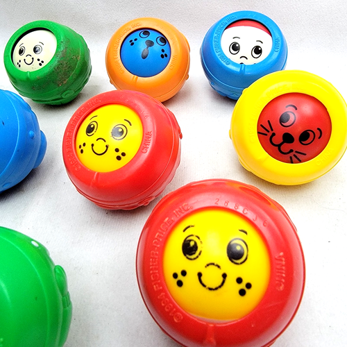 Lote de bolas de actividad Fisher Price Roll Arounds (11) 1994-1998 excelente estado - Imagen 8 de 11