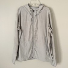 Vuori Size L Gray Outdoor Trainer Shell Women  s Jacket Full Zip Hoodie