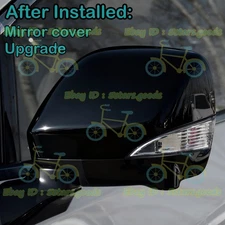 Glossy Pure Black Side Mirror Protect Cover Trim For 2017-2024 Nissan Armada SUV