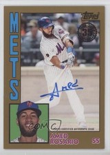 2019 Topps 1984 Baseball Series 2 Gold 44/50 Amed Rosario #84A-ARS Auto s3g
