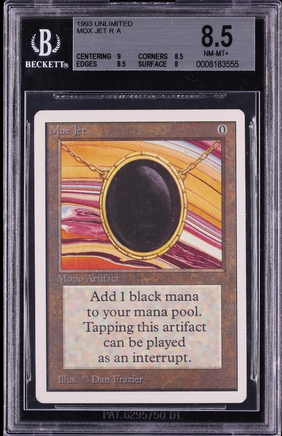 1993 Magic The Gathering MTG Unlimited Mox Jet BGS 8.5 Power Magic Graded