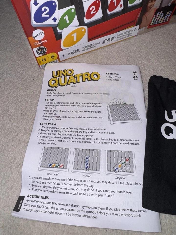 UNO Quatro Board Game 100% Complete In Great Condition Multiplayer Modern - Image 3 of 4