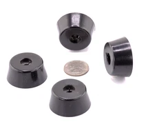 5/8" Tall x 1 1/2" OD  HD Rubber Bumpers with recessed Steel Washer  Rubber Feet