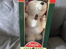 Coca-Cola Polar Bear Plush Animation 1998 in Box Animation Collection Vintage