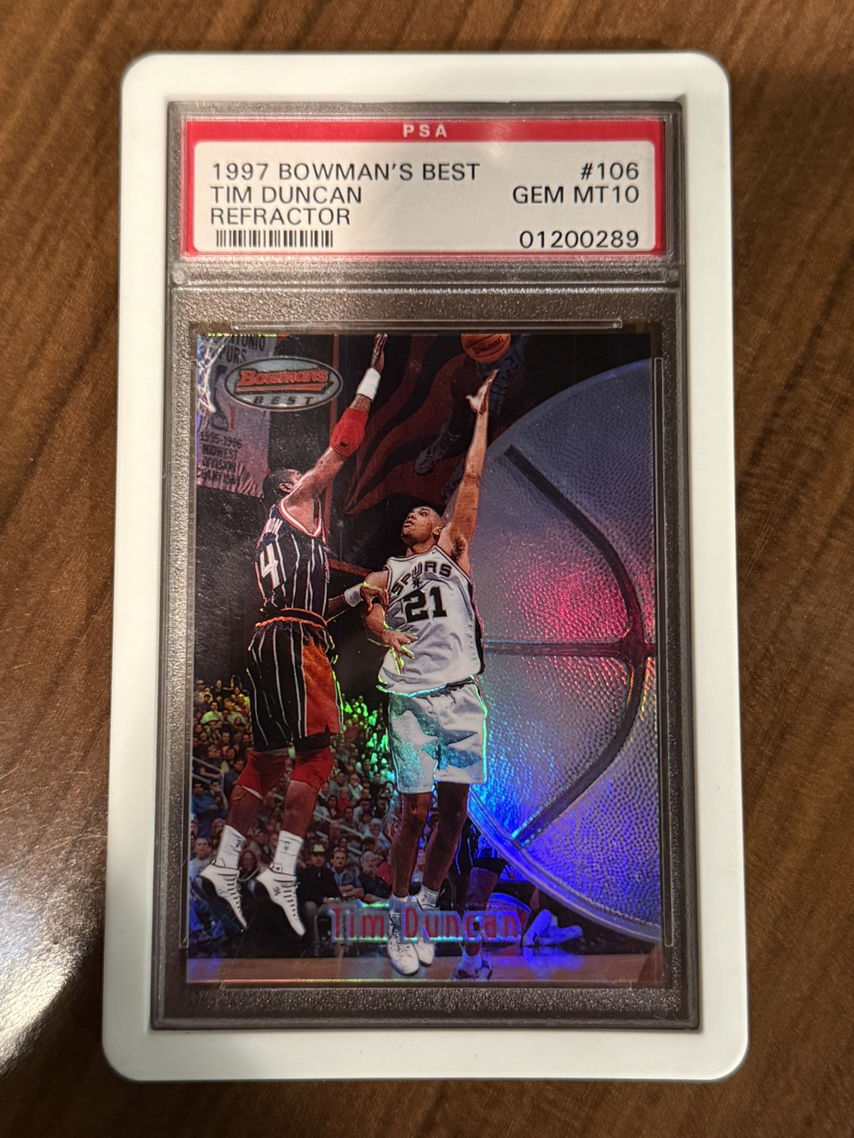 PSA 10 Tim Duncan 1997 Bowman's Best #106 Refractor RC Rookie San Antonio Spurs