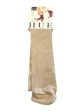Vntg Hue Comfort Top Cotton Nylon 6487  Knee-Hi Sock size 1 Women's 1pr Opaque