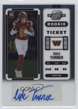 2022 Panini Contenders Optic Rookie Ticket Auto Cole Turner #154 Auto 1b3m