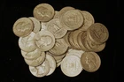Lot of 40 Washington Quarters  1941-64       90% Silver