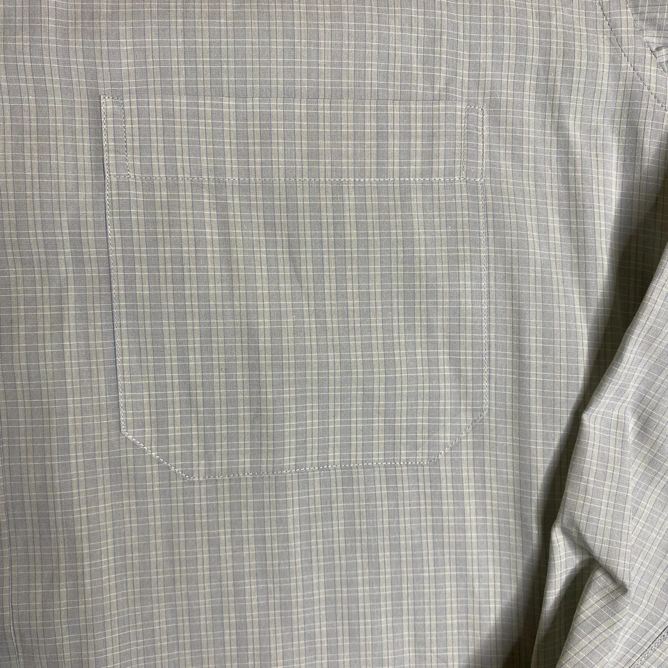 Рубашка мужская Luciano Barbera размер XL бежевая серая клетчатая на пуговицах длинная SL хлопок повседневная - Изображение 4 из 4