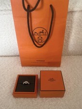 Hermes Chaine D'Ancre Anchainée Ring, 925 Silber 49 Größe