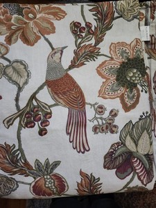 Ralph Lauren Botanical Bird Floral Cotton Tablecloth Rectangle 60 x 114 Country