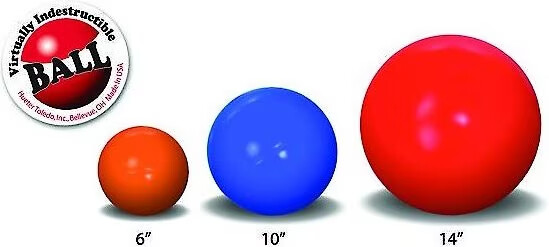 XYHLC 14-inch Colorful Ball Dog Toy for Play and Fetch