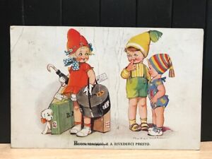 Cartolina Buon Viaggio E A Rivederci Presto Salmon Series 1936 Ebay