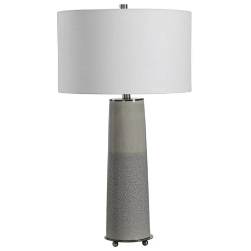 Uttermost Abdel Contemporary Ceramic and Iron Glaze Table Lamp in Gray - Picture 3 of 8