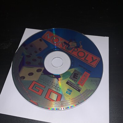 2001 Monopoly CD-Rom Board Game Windows 95 98 Paper Sleeve CD ONLY