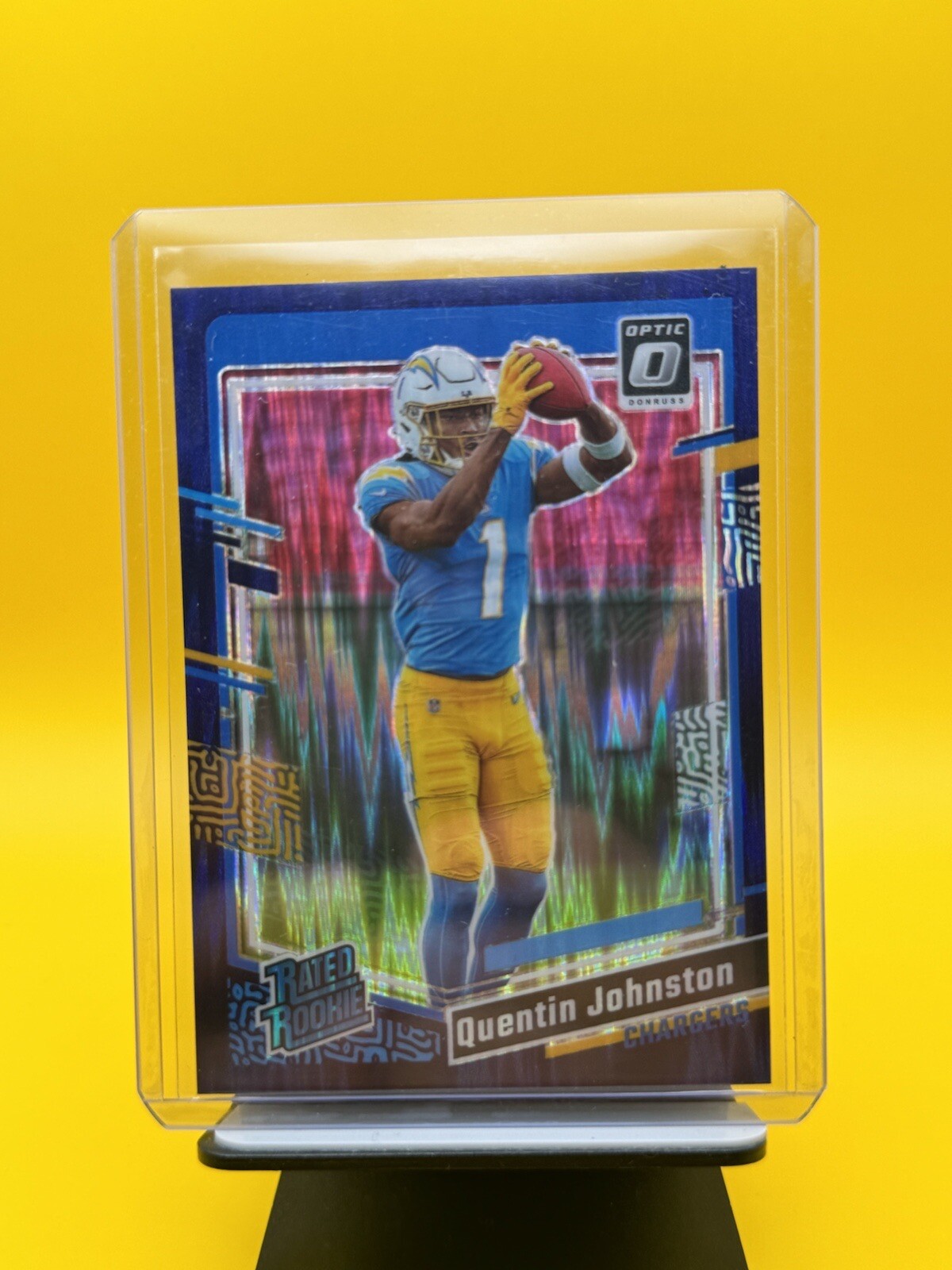 2023 Donruss Optic Quentin Johnston Purple Shock Rated Rookie #265 Chargers RC