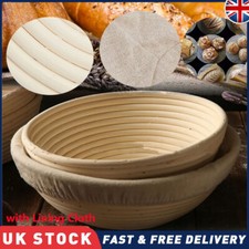 Round Bread Proofing Basket Sourdough Bannetons Proving Baking Mold With Liner