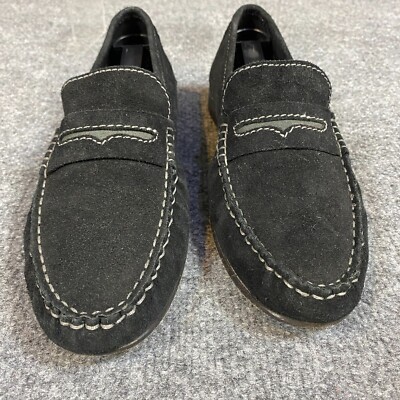 Michael Shannon 7.5 Loafers Black Suede Penny | eBay