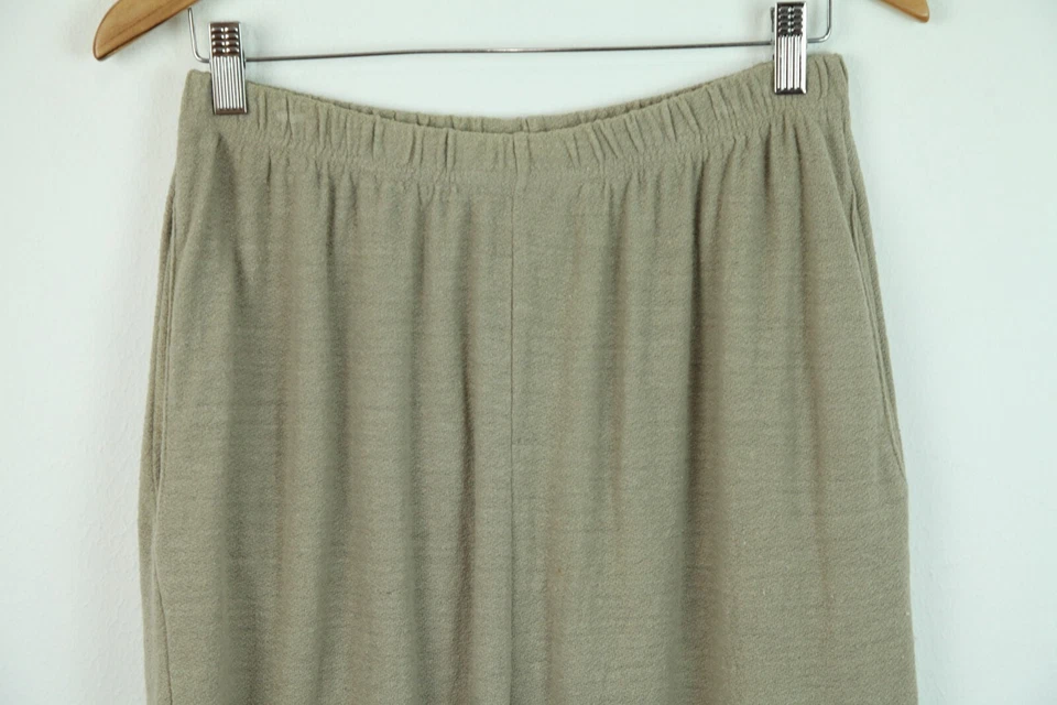 Calça Top Chaus Grande Mistura de Linho Vintage Anos 90 Roupa Lagenlook Mínima Costeira - Imagem 3 de 4