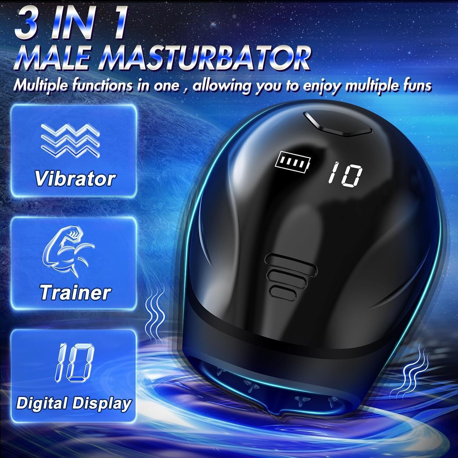 Vibrating Penis Head Massager Male Masturbator Glans Vibrator Sex Toys for Men