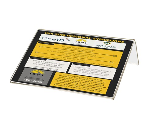 7"W x 5"H Sign Holder Side Load Slanted Advertisement Table Tent - Picture 5 of 9