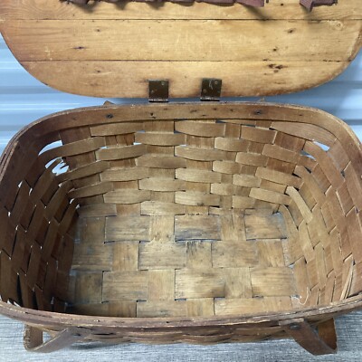 Vintage 1940/1950's Wov-N-Wood by Jerywil Picnic Basket | eBay