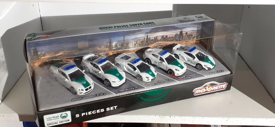 Majorette Police DUBAÏ Set 5 Bentley Porsche Lamborghini McLaren pack collection - Photo 2/4