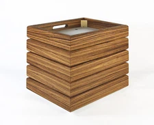 Zarge Case Made Of Zebrano Wood For Turntable